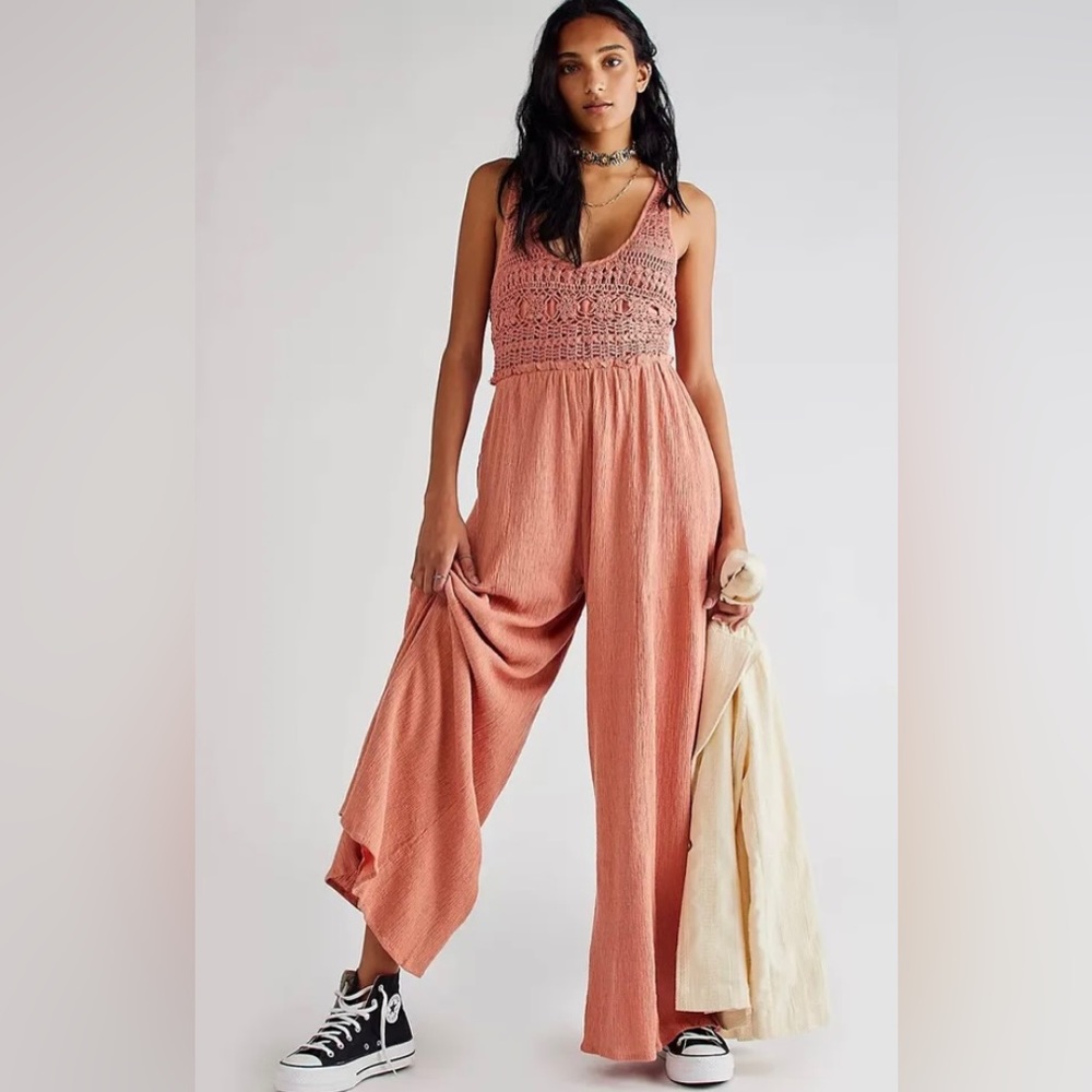 Free People Pink Jumpsuit